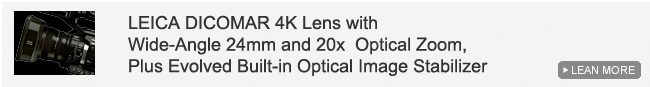 LEICA DICOMAR 4K Lens with Wide-Angle 24mm and 20x  Optical Zoom, Plus Evolved Built-in Optical Image Stabilizer
