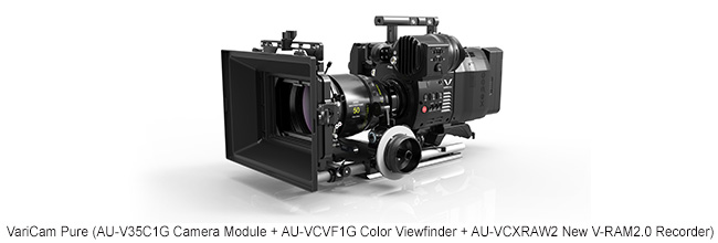 VariCam Pure (AU-V35C1G Camera Module + AU-VCVF1G Color Viewfinder + AU-VCXRAW2 New V-RAM2.0 Recorder)