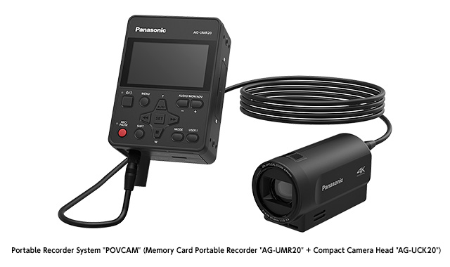 Portable Recorder System "POVCAM" (Memory Card Portable Recorder "AG-UMR20" + Compact Camera Head "AG-UCK20")