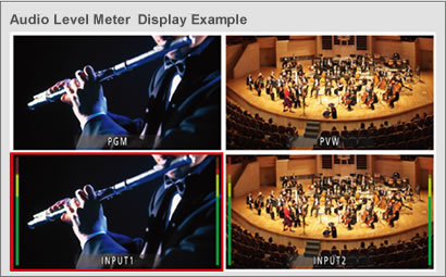 Audio Level Meter Display Example