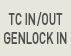 TC IN/OUT GENLOCK IN