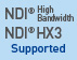 NDI® High Bandwidth NDI® HX3 Supported