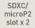 SDXC/microP2 slot x 2
