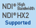NDI® High Bandwidth NDI® HX2 Supported