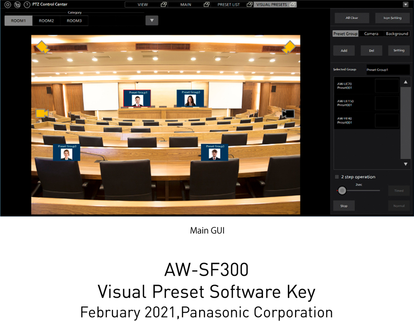 Main GUI AW-SF300 Visual Preset Software Key February 2021, Panasonic Corporation