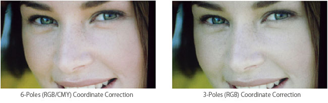 6-Poles (RGB/CMY) Coordinate Correction / 3-Poles (RGB) Coordinate Correction