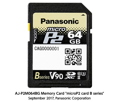 AJ-P2M064BG Memory Card "microP2 card B series" September 2017, Panasonic Corporation
