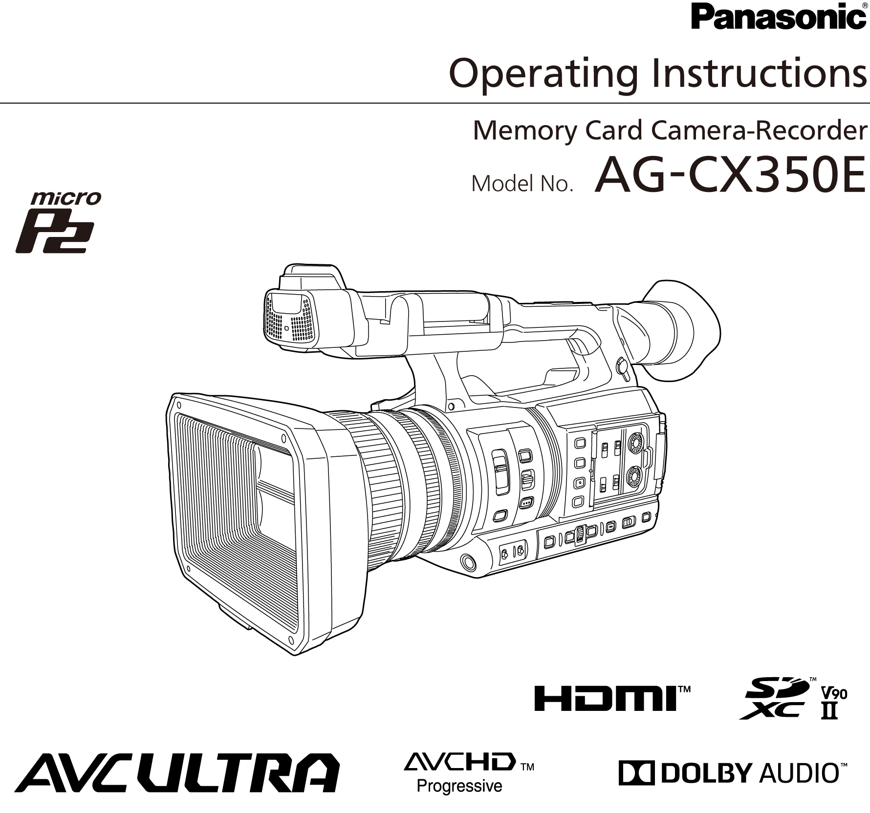 Operating Instructions AG-CX350E