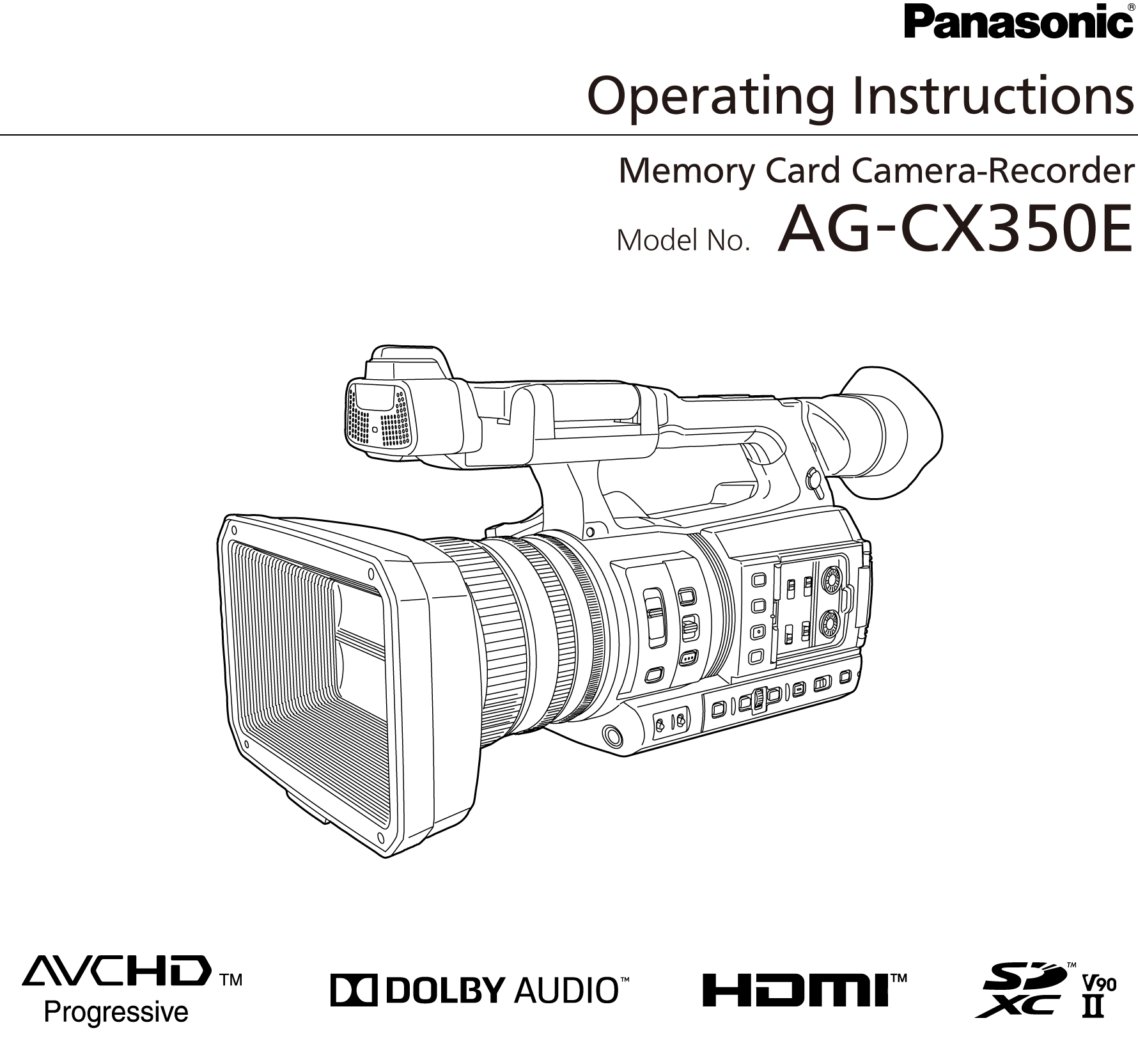 Operating Instructions AG-CX350E