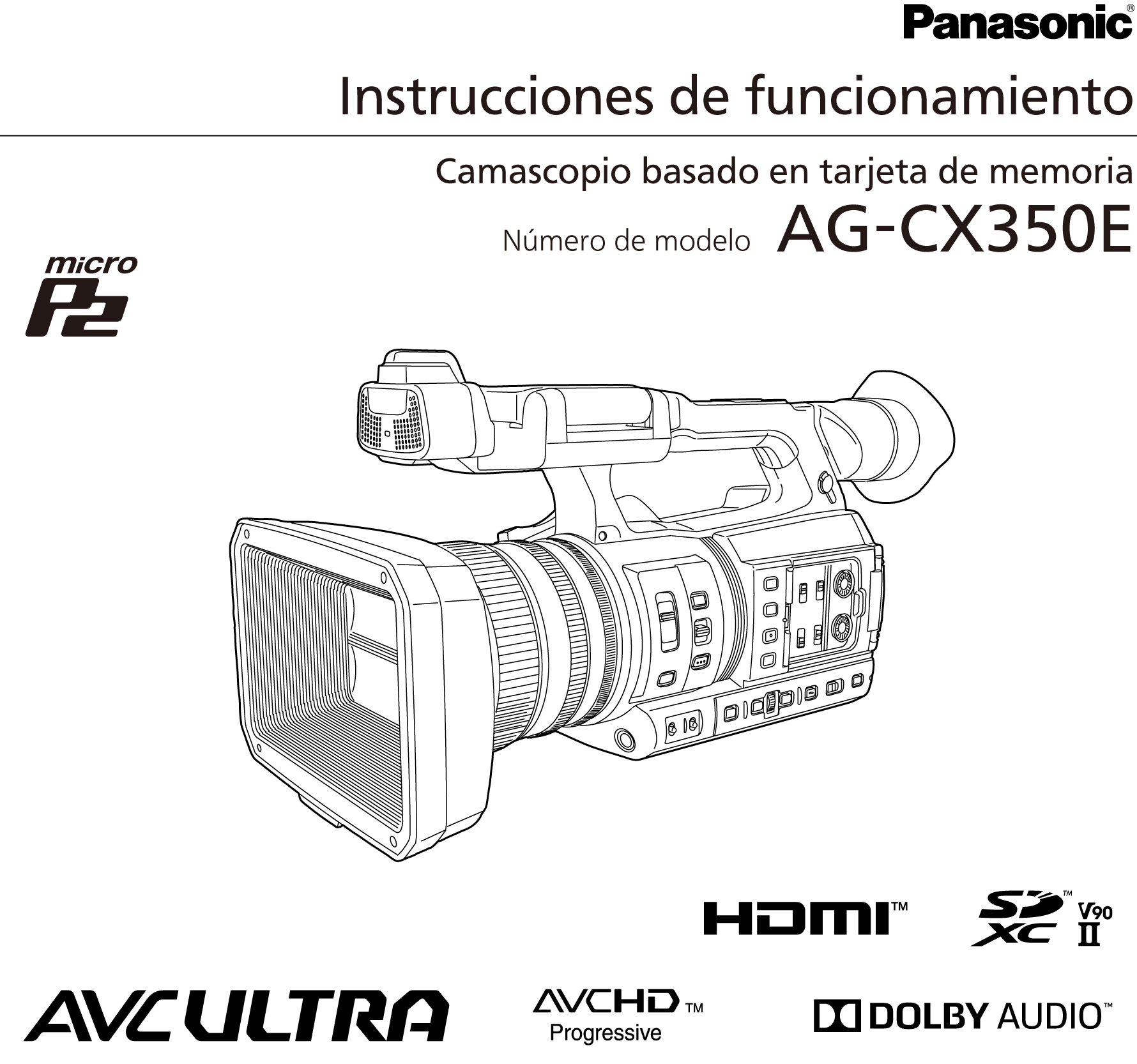 Instrucciones de funcionamiento AG-CX350E