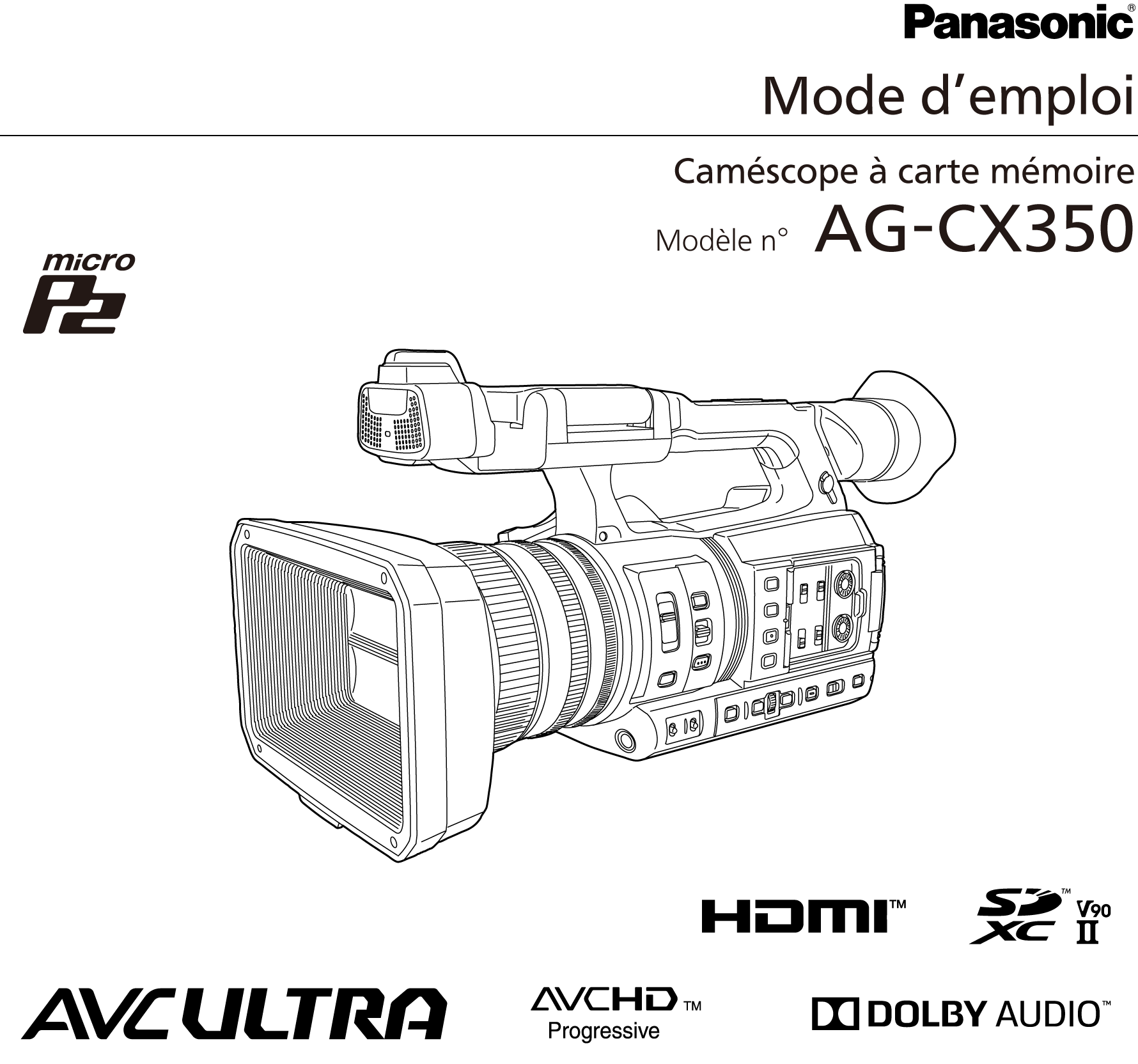Mode d’emploi AG-CX350
