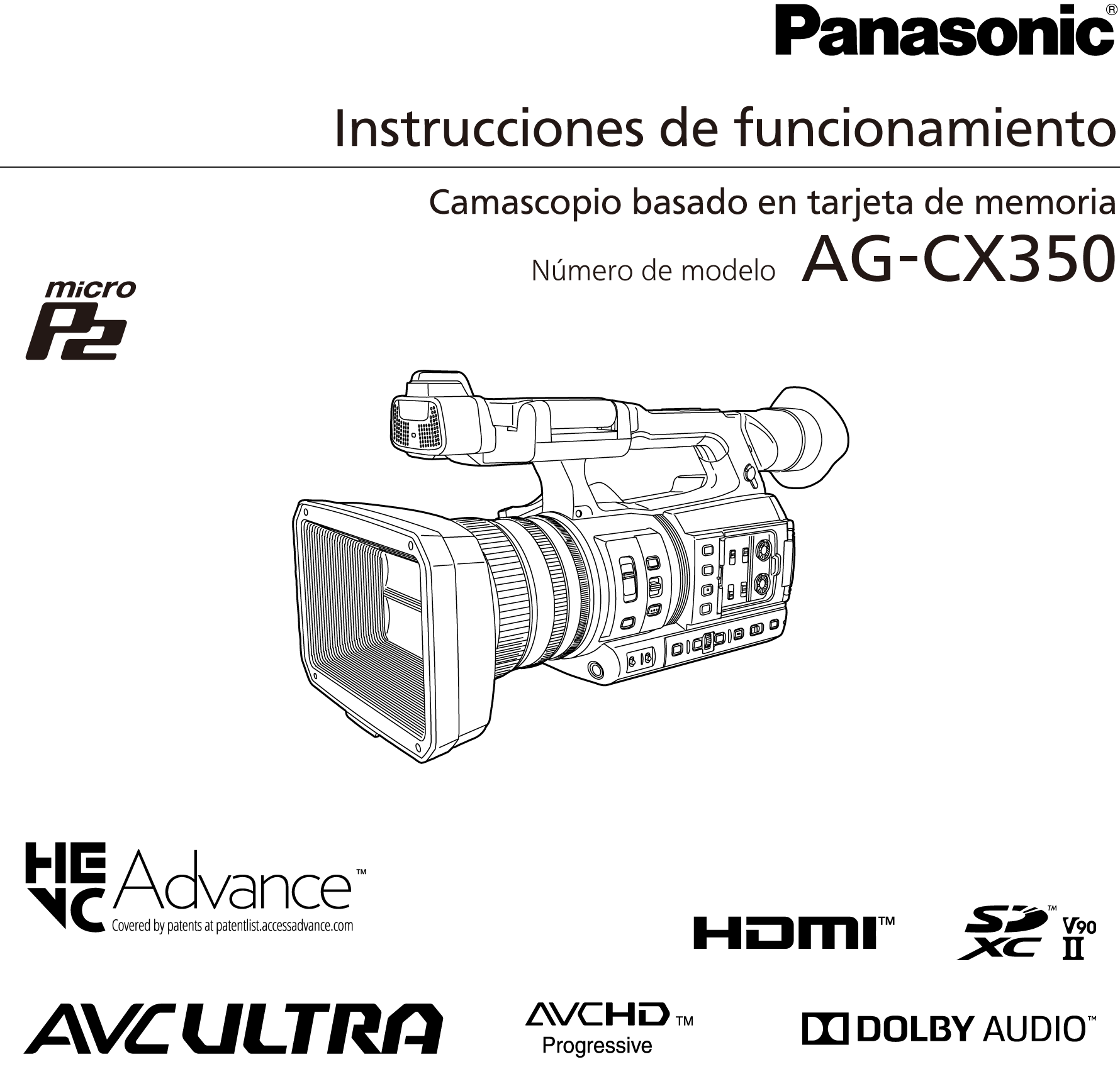 Instrucciones de funcionamiento AG-CX350