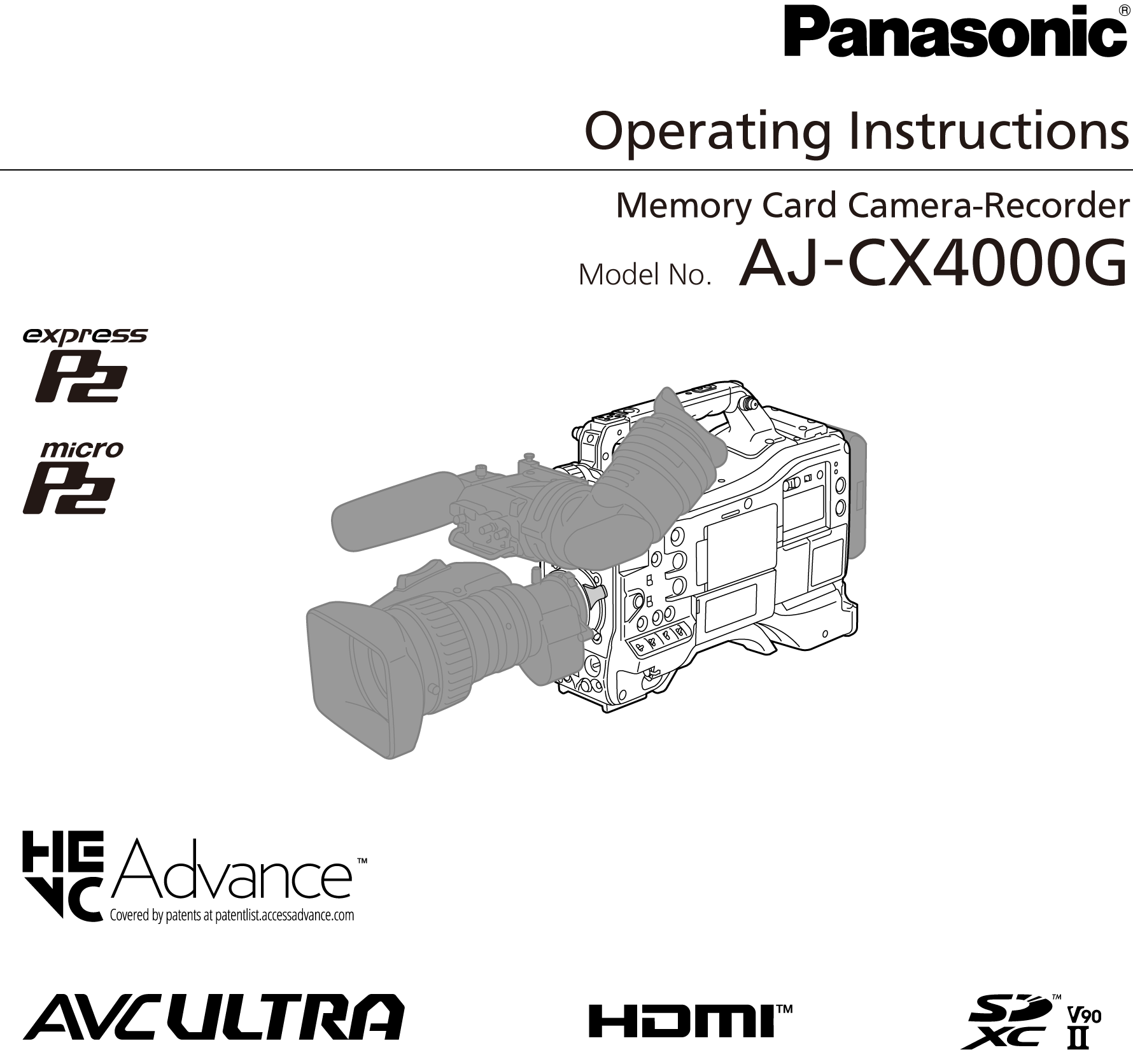 Operating Instructions AJ-CX4000G