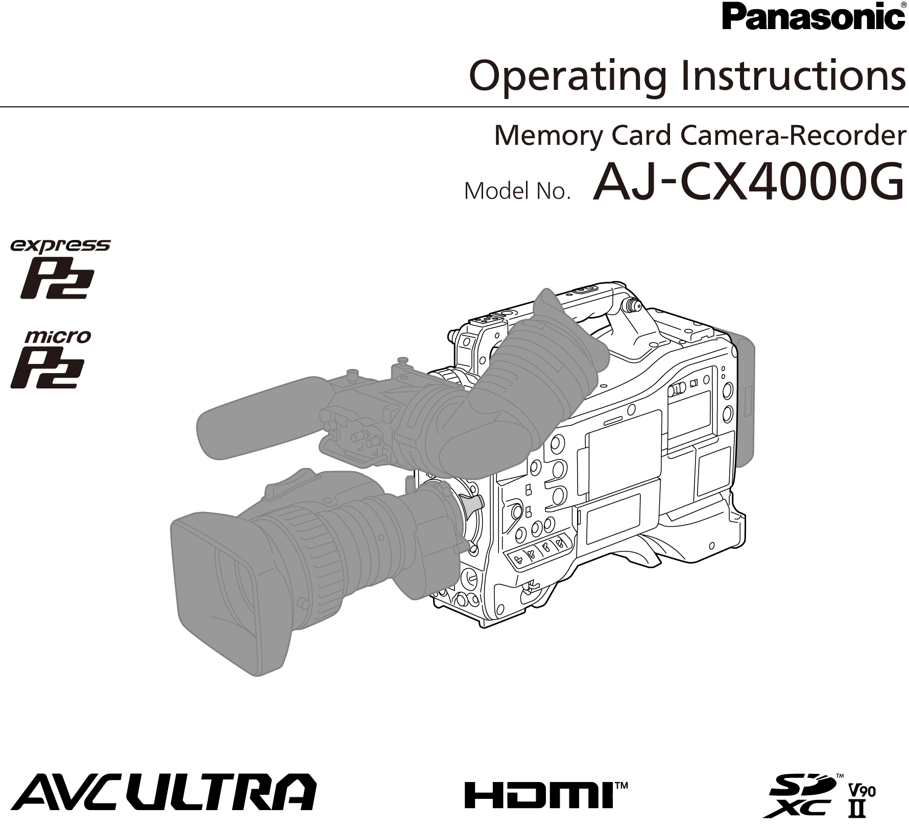 Operating Instructions AJ-CX4000G