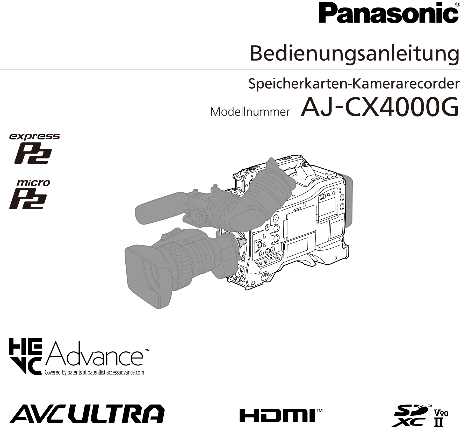 Bedienungsanleitung AJ-CX4000G