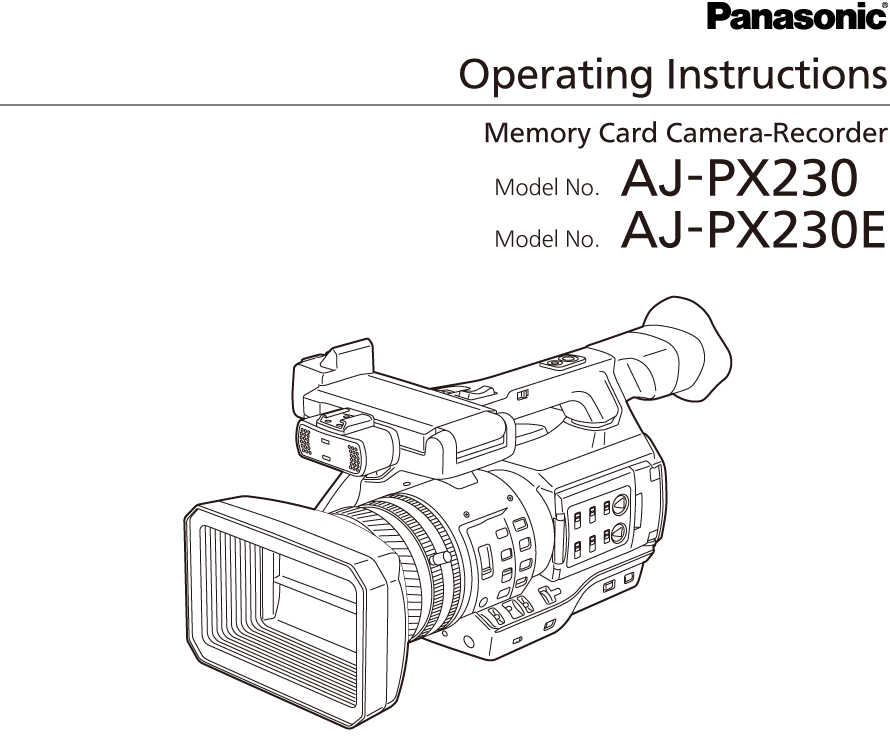 Operating Instructions AJ-PX230/AJ-PX230E