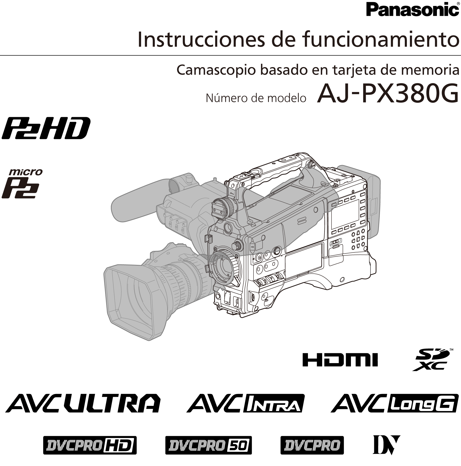 Instrucciones de funcionamiento AJ-PX380G