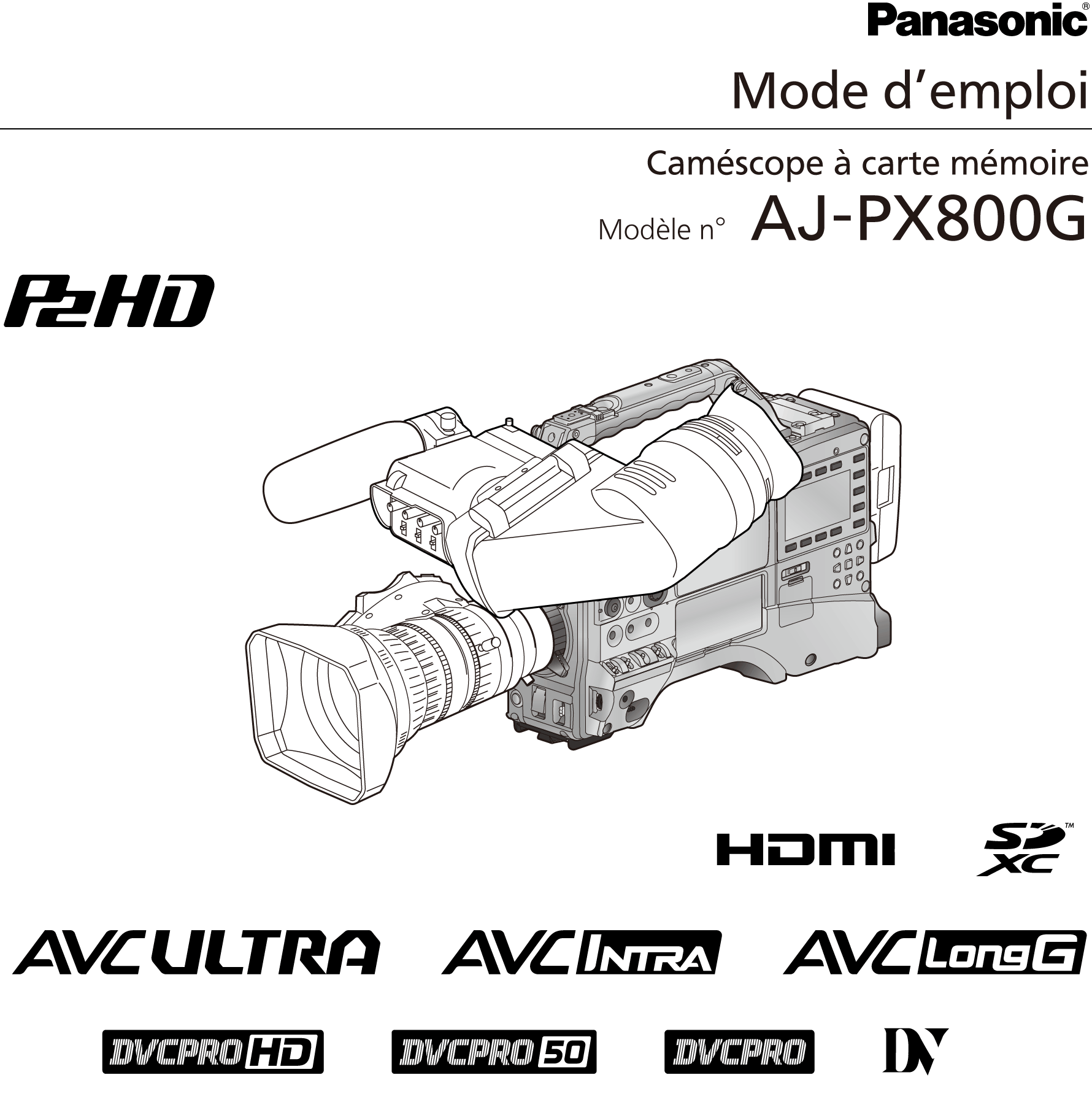 Mode d’emploi AJ-PX800G