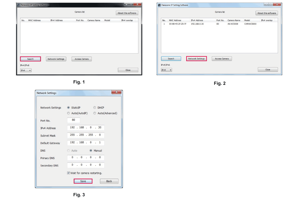 Panasonic ip cheap camera setup