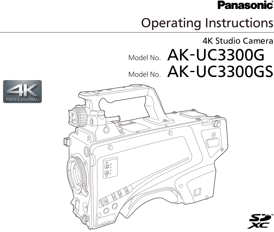 Operating Instructions AK-UC3300G/AK-UC3300GS