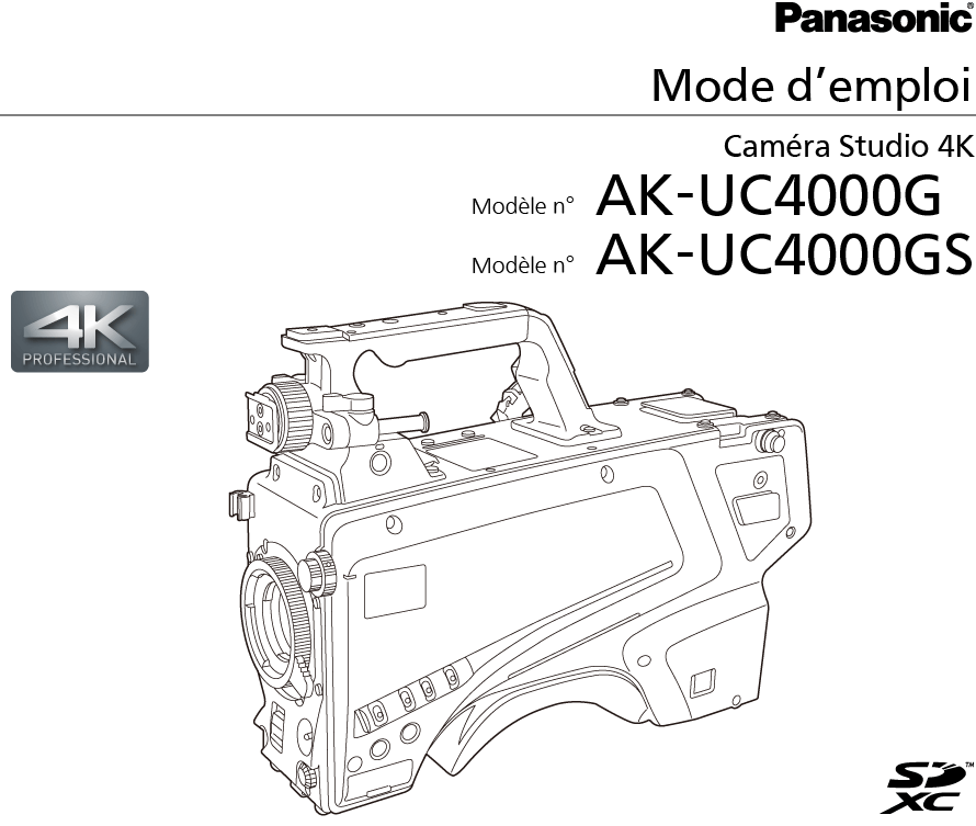 Mode d’emploi AK-UC4000G/AK-UC4000GS