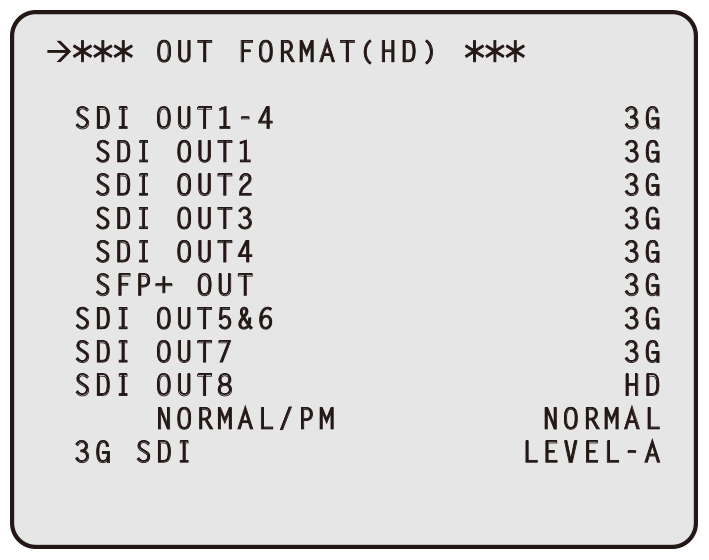 OUT FORMAT(HD) | 使用说明书 AK-UCU600MC/600MS | Panasonic