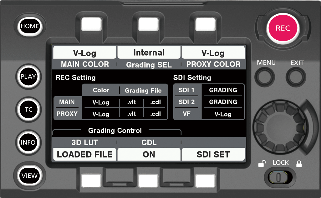 COLOR画面設定 | 取扱いガイド VARICAM LT | Panasonic